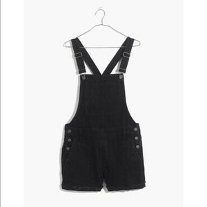 Madewell adirondack black overalls